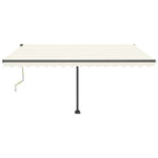 VidaXL Luifel vrijstaand automatisch 450x350 cm crèmekleurig
