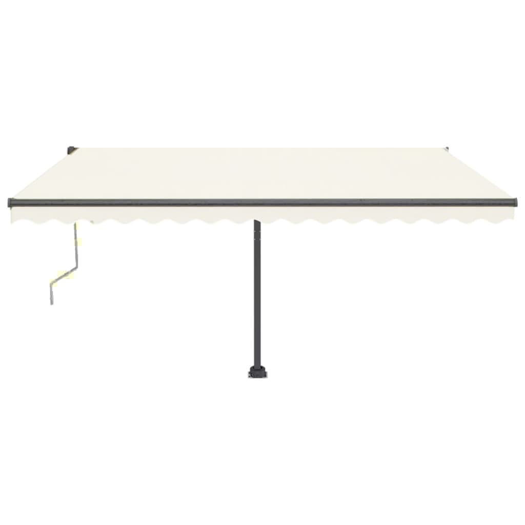 VidaXL Luifel vrijstaand automatisch 450x350 cm crèmekleurig