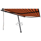 VidaXL Luifel vrijstaand automatisch 450x350 cm oranje en bruin