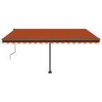 VidaXL Luifel vrijstaand automatisch 450x350 cm oranje en bruin