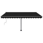 VidaXL Luifel automatisch met LED en windsensor 450x350 cm antraciet