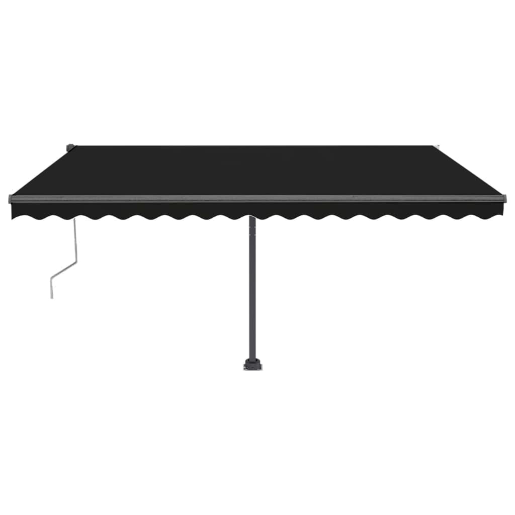 VidaXL Luifel automatisch met LED en windsensor 450x350 cm antraciet