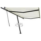 VidaXL Luifel vrijstaand handmatig uittrekbaar 500x350 cm crèmekleurig