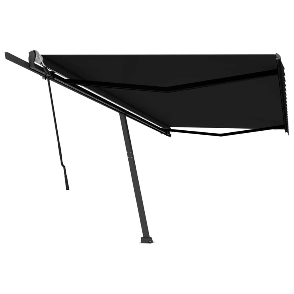 VidaXL Luifel vrijstaand handmatig uittrekbaar 500x350 cm antraciet