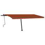 VidaXL Luifel vrijstaand handmatig uittrekbaar 500x350 cm oranje bruin