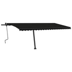 VidaXL Luifel handmatig uittrekbaar met LED 500x350 cm antracietkleur
