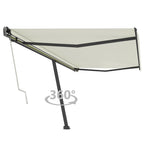 VidaXL Luifel vrijstaand automatisch 500x350 cm crèmekleurig