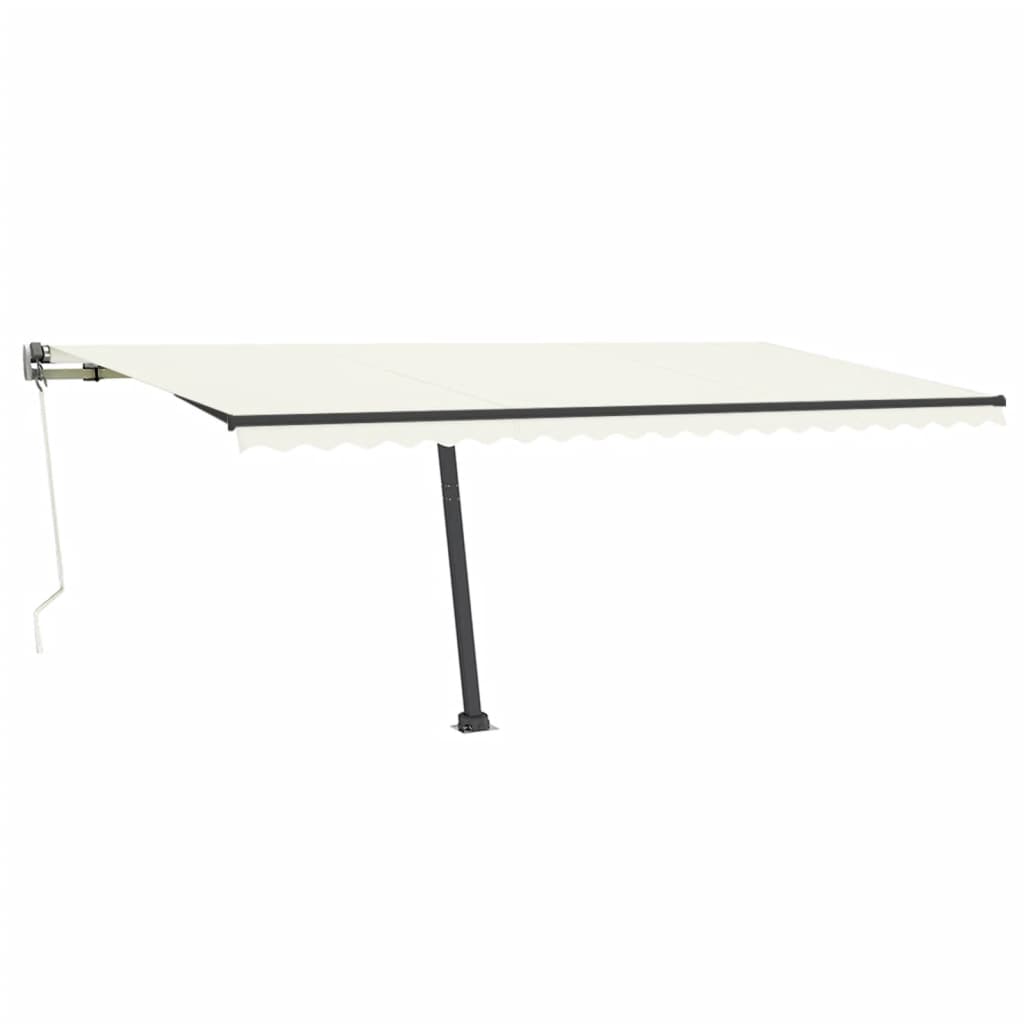 VidaXL Luifel vrijstaand automatisch 500x350 cm crèmekleurig