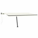 VidaXL Luifel vrijstaand automatisch 500x350 cm crèmekleurig