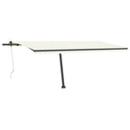 VidaXL Luifel automatisch met LED en windsensor 500x350 cm crèmekleur