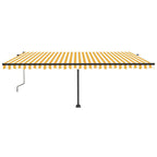 VidaXL Luifel automatisch met LED en windsensor 500x350 cm geel wit
