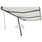 VidaXL Luifel vrijstaand handmatig uittrekbaar 600x350 cm crèmekleurig