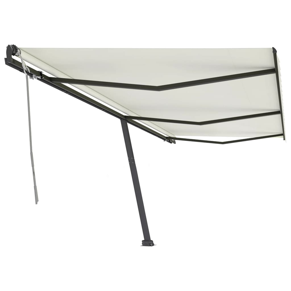 VidaXL Luifel vrijstaand handmatig uittrekbaar 600x350 cm crèmekleurig