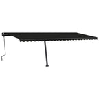 VidaXL Luifel handmatig uittrekbaar met LED 600x350 cm antracietkleur