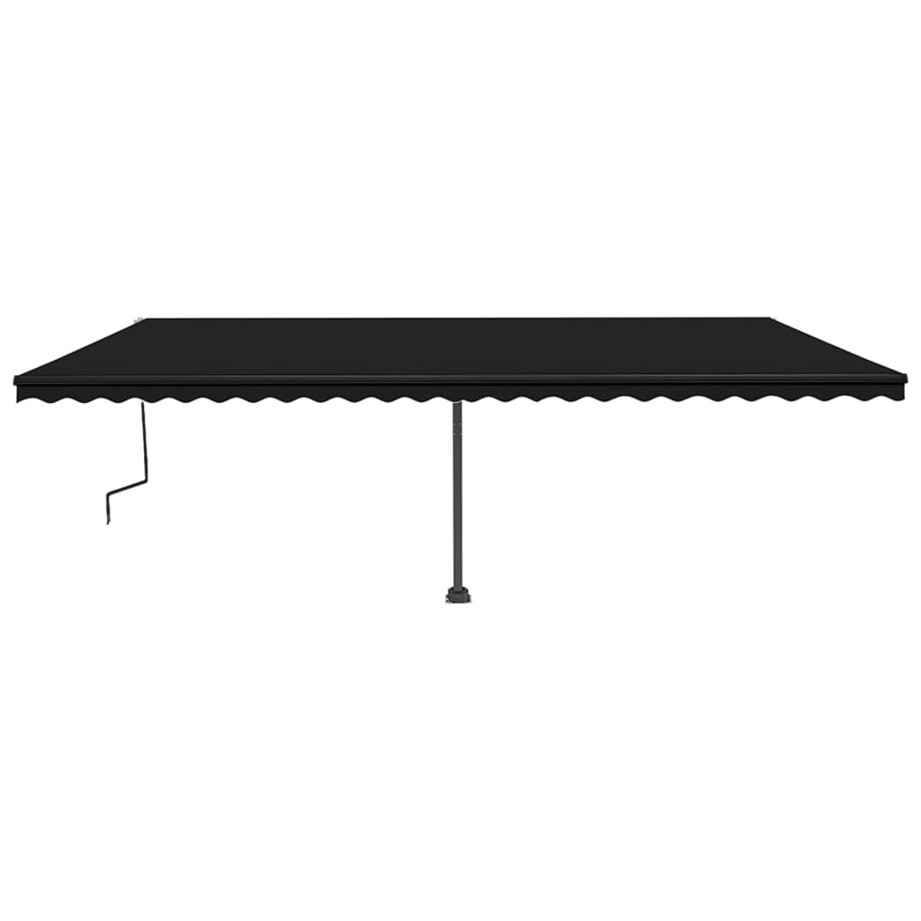 VidaXL Luifel handmatig uittrekbaar met LED 600x350 cm antracietkleur