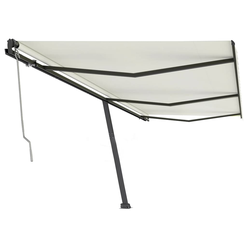 VidaXL Luifel vrijstaand automatisch 600x350 cm crèmekleurig