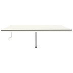 VidaXL Luifel automatisch met LED en windsensor 600x350 cm crèmekleur