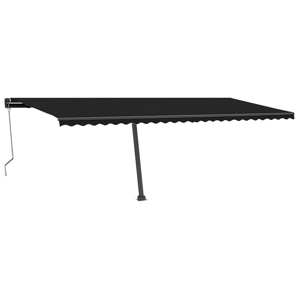 VidaXL Luifel automatisch met LED en windsensor 600x350 cm antraciet