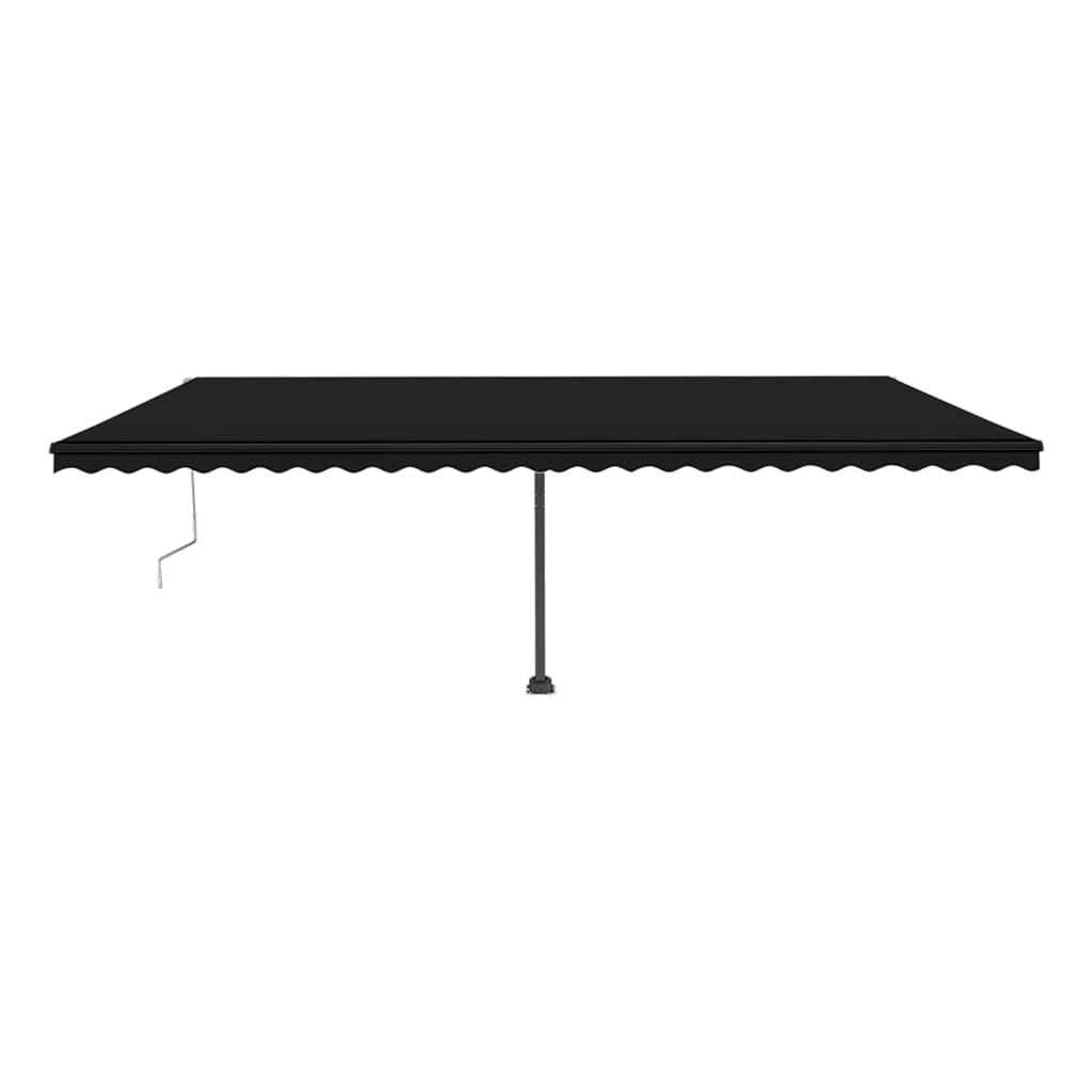 VidaXL Luifel automatisch met LED en windsensor 600x350 cm antraciet
