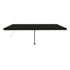 VidaXL Luifel automatisch met LED en windsensor 600x350 cm antraciet