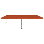 VidaXL Luifel automatisch met LED windsensor 600x350 cm oranje bruin