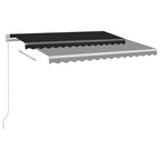 VidaXL Luifel automatisch met LED en windsensor 3x2,5 m antracietkleur