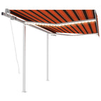 VidaXL Luifel automatisch met LED en windsensor 3x2,5 m oranje bruin