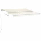 VidaXL Luifel automatisch met LED en windsensor 3,5x2,5 m crèmekleurig