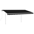 VidaXL Luifel automatisch met LED en windsensor 4,5x3 m antracietkleur
