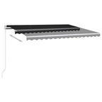 VidaXL Luifel automatisch met LED en windsensor 4,5x3,5 m antraciet