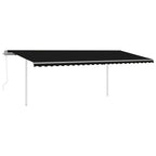 VidaXL Luifel automatisch met LED en windsensor 6x3,5 m antracietkleur