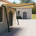VidaXL Luifel automatisch met LED en windsensor 4x3 m geel en wit