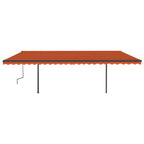 VidaXL Luifel automatisch met LED en windsensor 6x3 m oranje en bruin