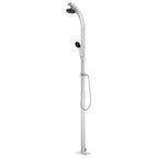 Vidaxl buitendouche met grijze basis 220 cm aluminium