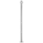 Vidaxl buitendouche met bruine basis 220 cm roestvrij staal