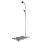 Vidaxl buitendouche met grijze basis 220 cm aluminium