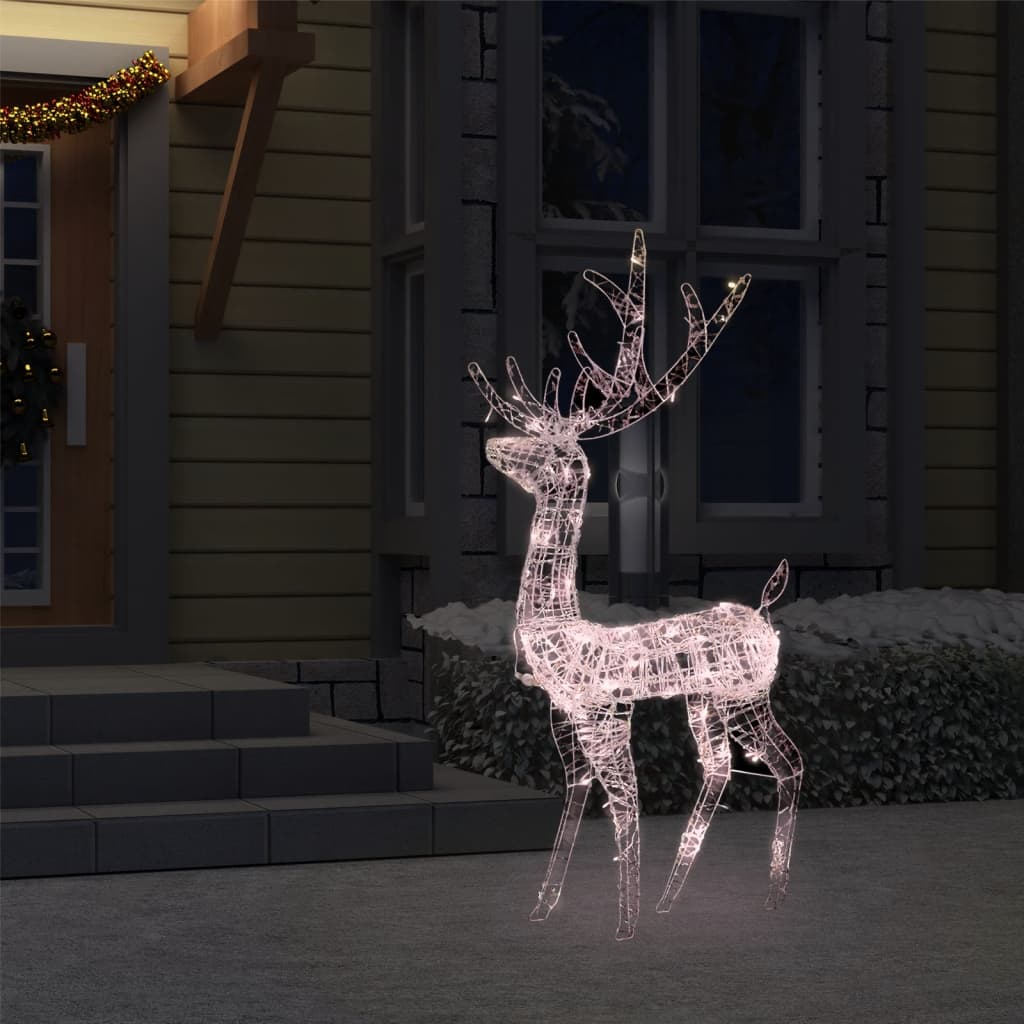Vidaxl kerstversiering rendier 140 led's 120 cm acryl warmwit