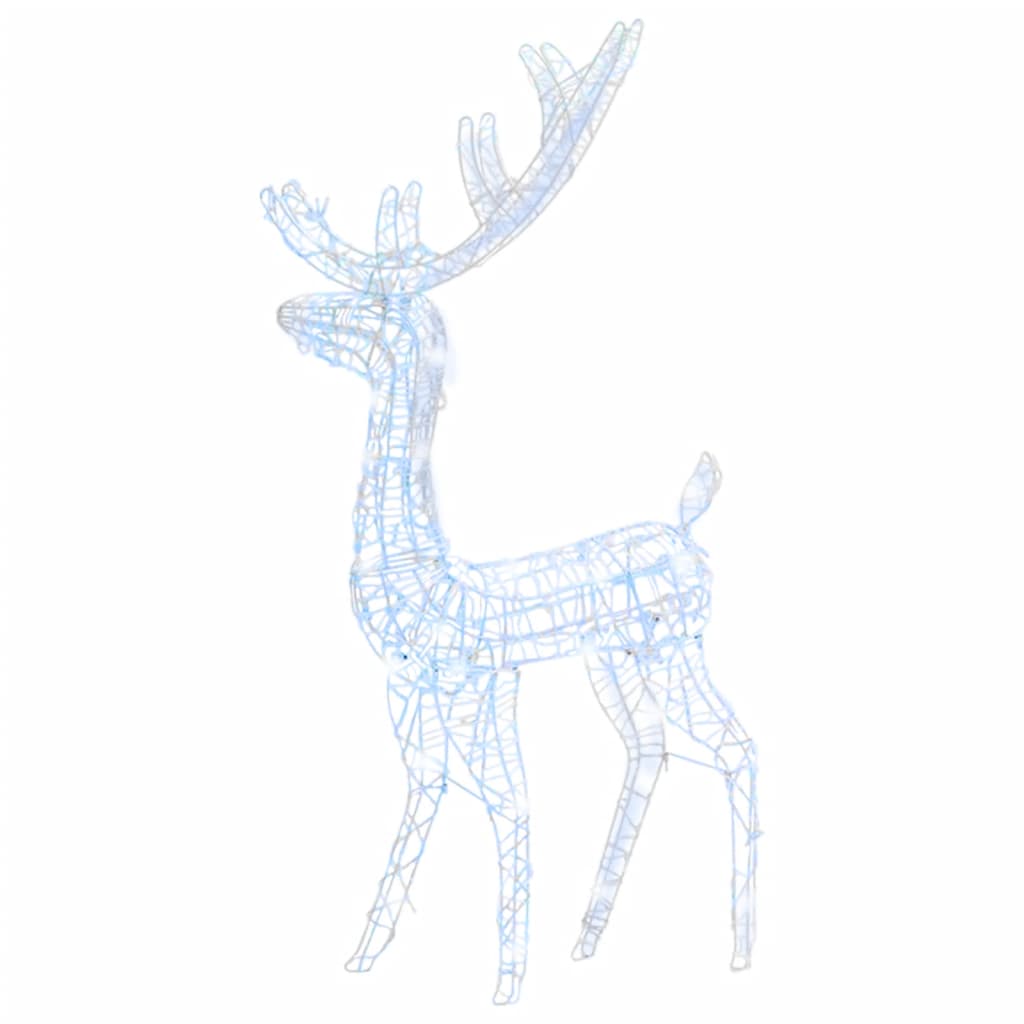 Vidaxl kerstversiering rendier 140 led's koudwit 120 cm acryl