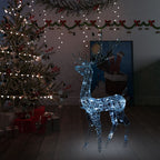 Vidaxl kerstversiering rendier 140 led's koudwit 120 cm acryl