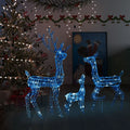 Vidaxl kerstversiering rendierfamilie 300 led's blauw acryl