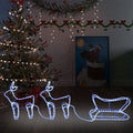 Vidaxl buitenkerstversiering rendier en slee 576 led's