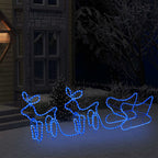 Vidaxl buitenkerstversiering rendier en slee 576 led's