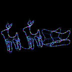 Vidaxl buitenkerstversiering rendier en slee 576 led's
