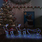 Vidaxl buitenkerstversiering rendier en slee 576 led's