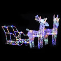 Vidaxl kerstversiering rendieren en slee 160 led's 130 cm acryl