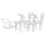 Vidaxl kerstdecoratie rendieren en slee 280x28x55 cm acryl