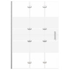 Vidaxl douchewand inklapbaar 100x140 cm esg wit