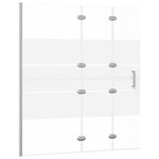 Vidaxl douchewand inklapbaar 120x140 cm esg wit