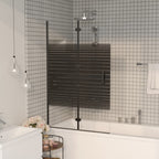 Vidaxl douchewand inklapbaar 80x140 cm zwart