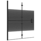 Vidaxl douchewand inklapbaar 120x140 cm esg zwart